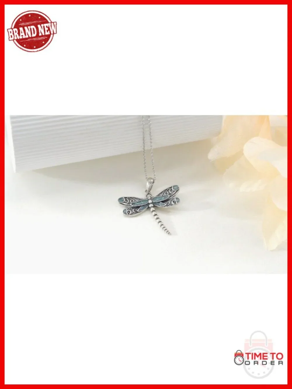 925 Sterling Silver Dragonfly Pendant Necklace Jewelry